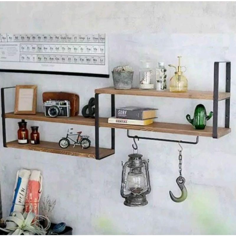 Besi penyanga papan rak bunga rak dapur rak dinding dekorasi
