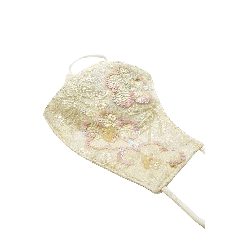 Devain Kapoor - Masker Brukat | Masker Lace dengan payet