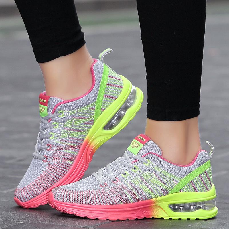  Sepatu  Sneakers Lari Olahraga  Mesh Breathable Simpul 