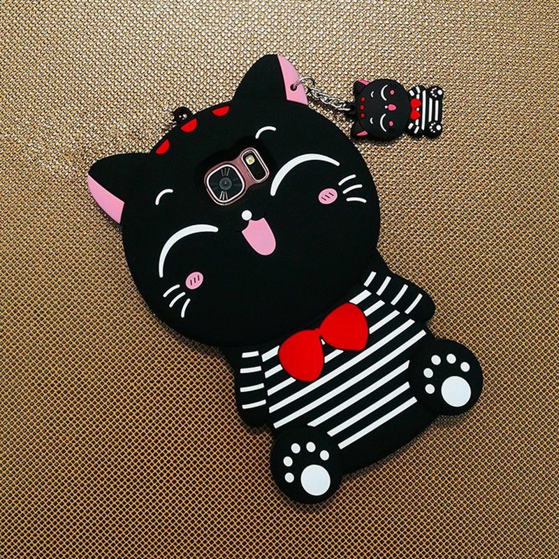 Silicon 3D Kitten Strip For OPPO RELAME 1 A37 A71 NEO 7 A33 F3 A77 F7  Silikon boneka lucu pelindung hp case tebal karet softcase lentur