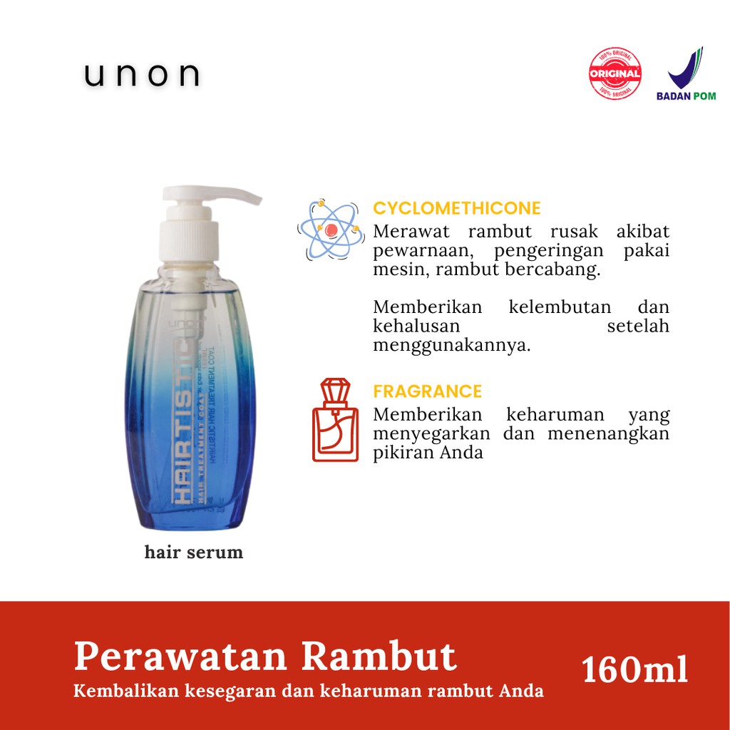 UNON Hairtistic Hair Treatment Coat - Biru 160ml