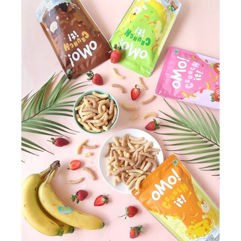 OMO! CRUNCH IT Snack Sehat Bayi 8 Bulan+/Makanan bayi/cemilan bayi