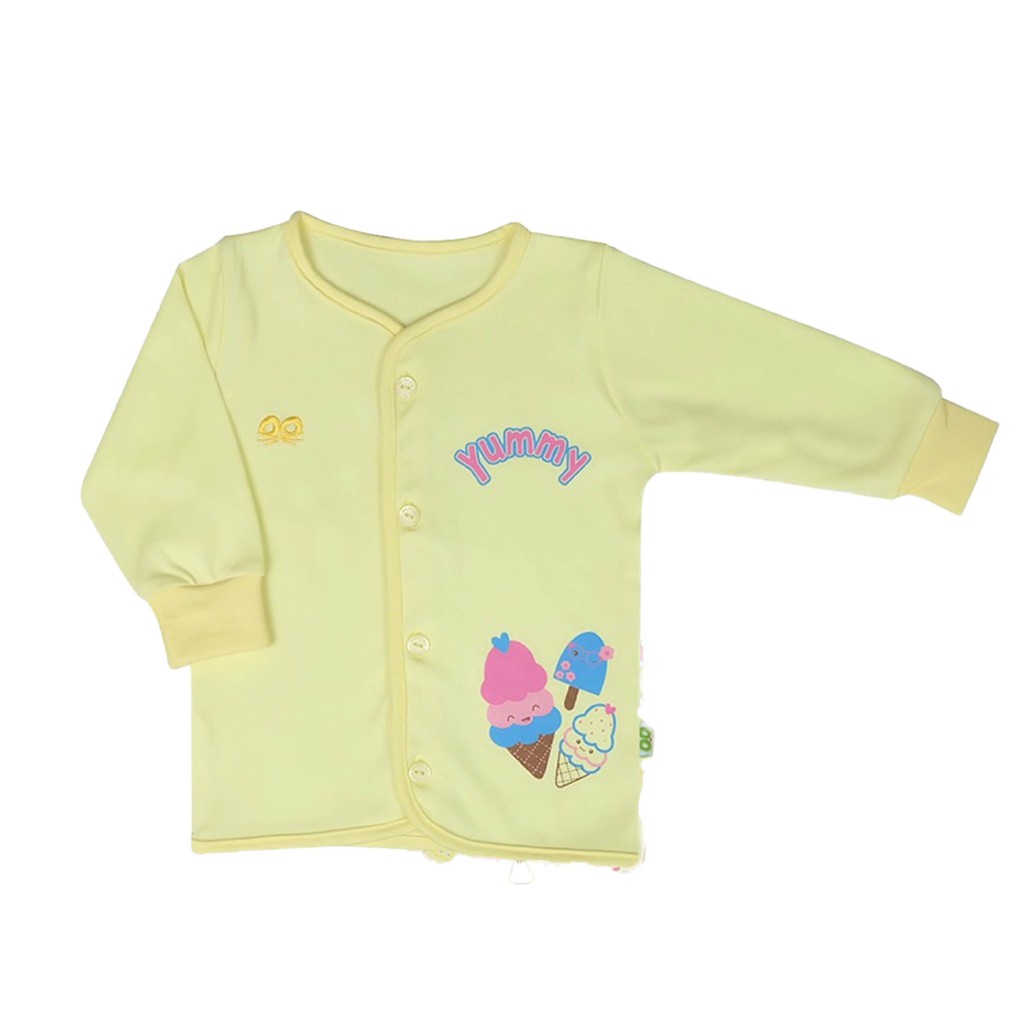 BONBINZOO - Baju Atasan Kancing Depan Anak Bayi Laki Perempuan 0 - 12 Bulan-Baju Pjg KD Yummy