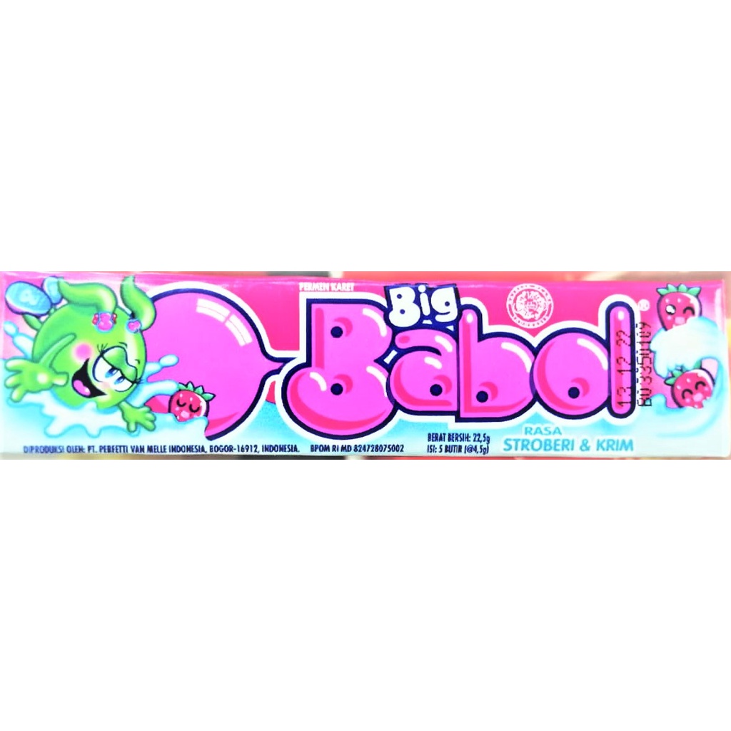 

Big Babol Stroberi & Krim Permen Karet 22.5gr