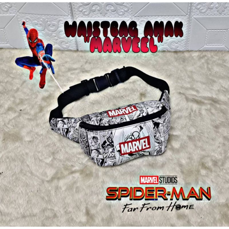 Waistbag anak laki laki tas selempang anak cowok Tas anak Marvel waistbag Anak cowo