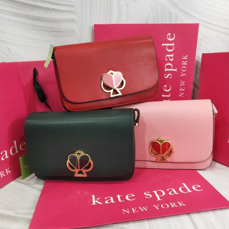 READY Kate Spade Nicola Flap Shoulder Bag medium Size
