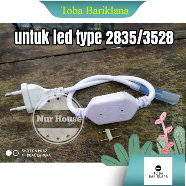 steker socket adaptor led strip lampu selang 3528 / 2835