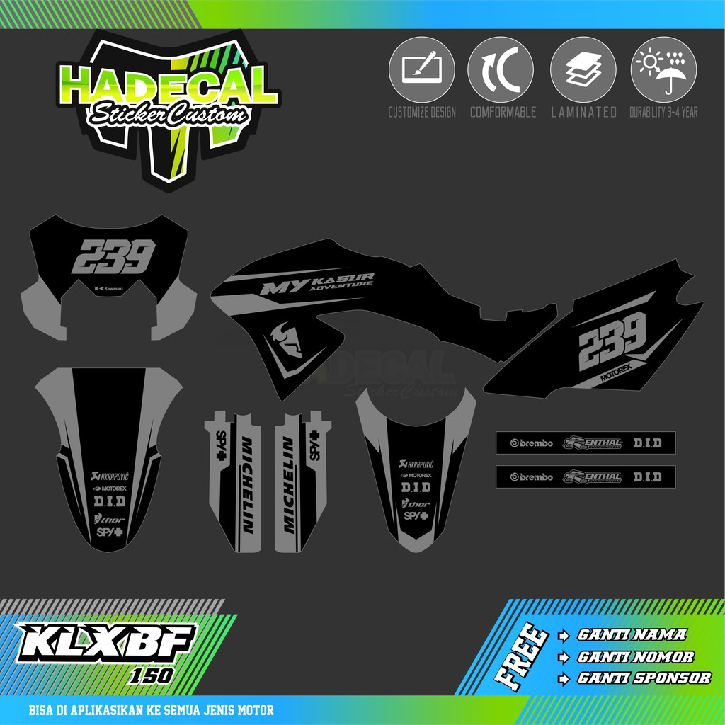 DECAL STICKER KLX BF MY ADVENTURE