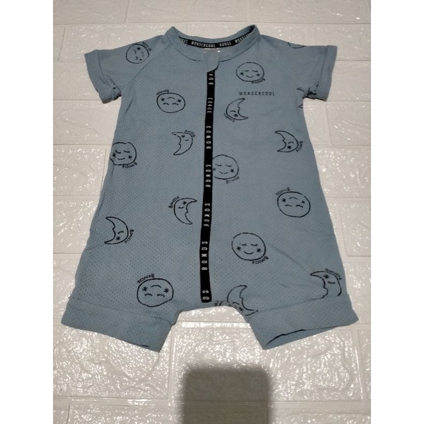 Preloved Like New Romper Bonds Wondercool Blue Smoke Preloved Bonds Baby Romper Preloved Jumper Bayi