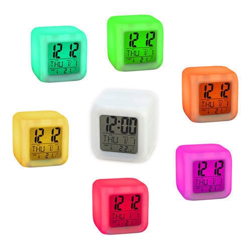 Fleco - Jam Alarm Digital Led Warna Warni - Fleco Jam Waker Led Multifungsi