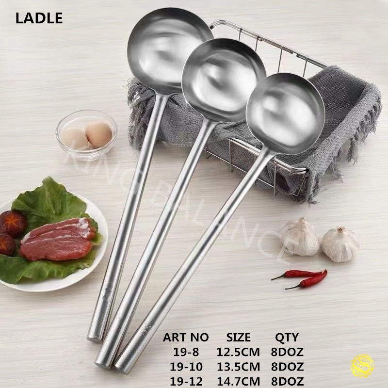 Sendok Sop/Sayur Irus Stainless Steel 40CM Gagang Besi TEBAL
