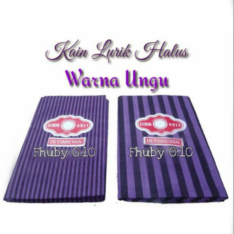 Kain Tenun Lurik Halus Warna Ungu Murah Meriah