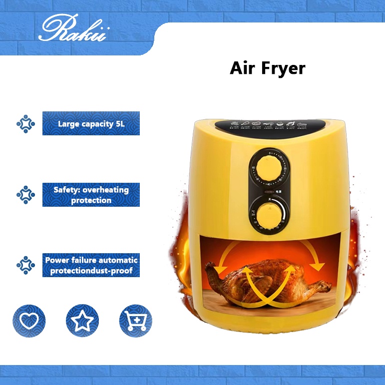 Jual Air Fryer Yellow 5L- Air Fryer Tanpa Minyak - Air Fryer Import ...