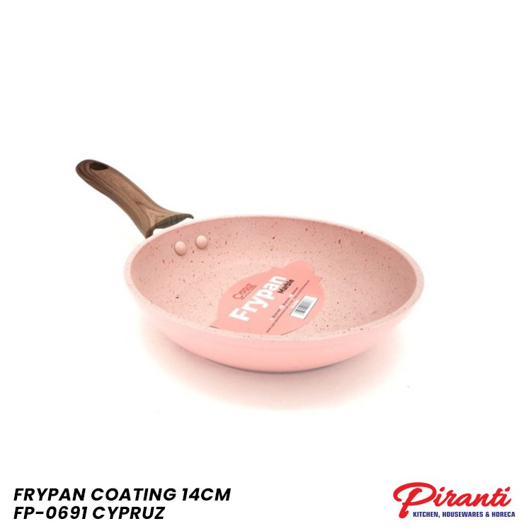 Frypan Coating Color Series 14Cm FP-0691 / Cypruz Wooden Touch FP0691