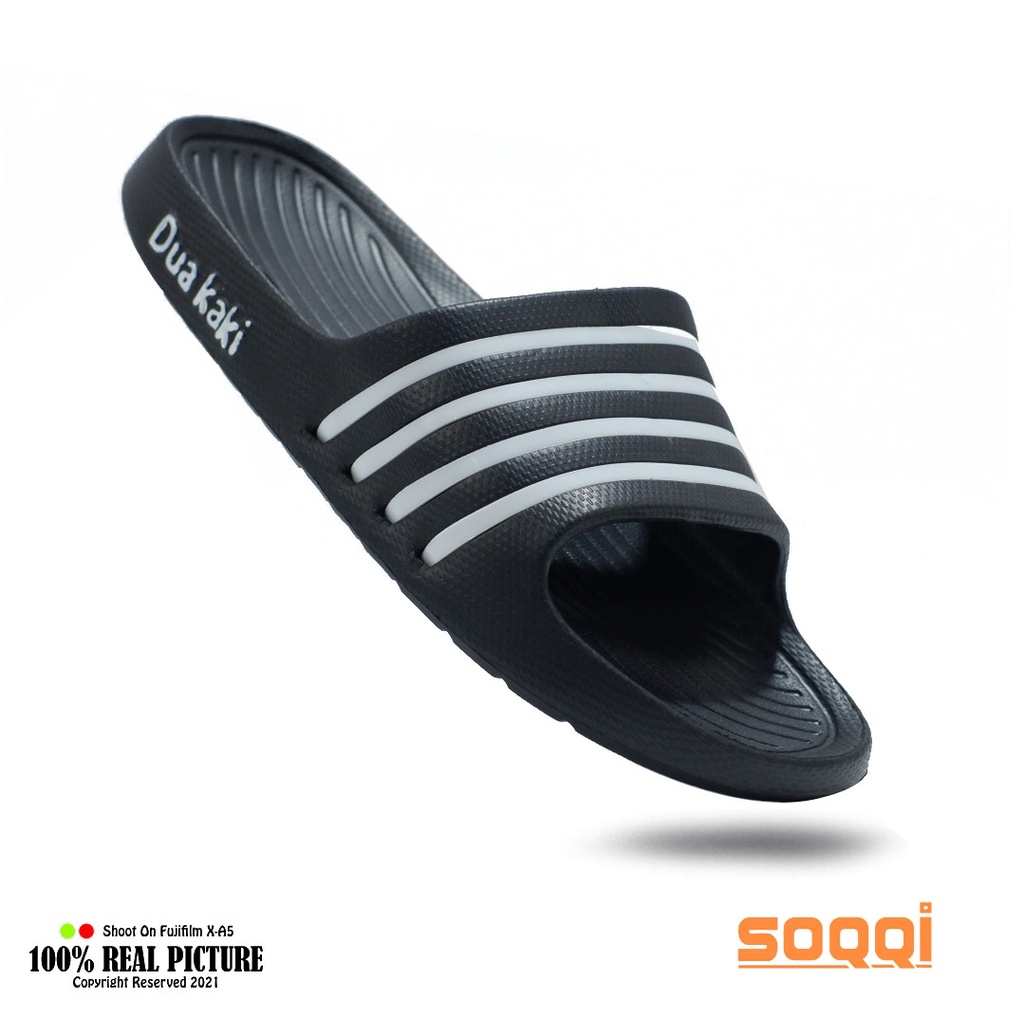 Sandal slop pria karet original sandal selop cowok laki-laki dewasa model distro slip on slide import anti licin branded Soqqi-Dk 5261 2X terbaru promo lebaran keren cod murah 40-44