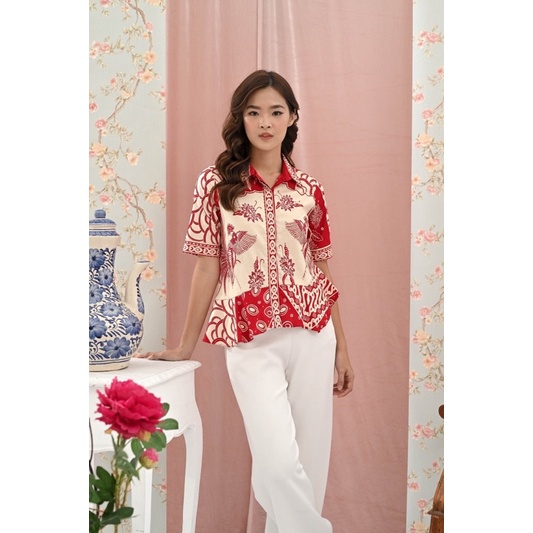 Atasan batik 288 HT/ Kemeja Batik Wanita Modern