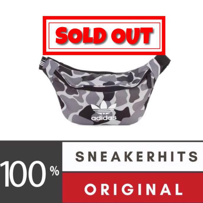 Pengiriman Cepat ADIDAS LOGO CAMO WAISTBAG 100% ORIGINAL CUCI GUDANG