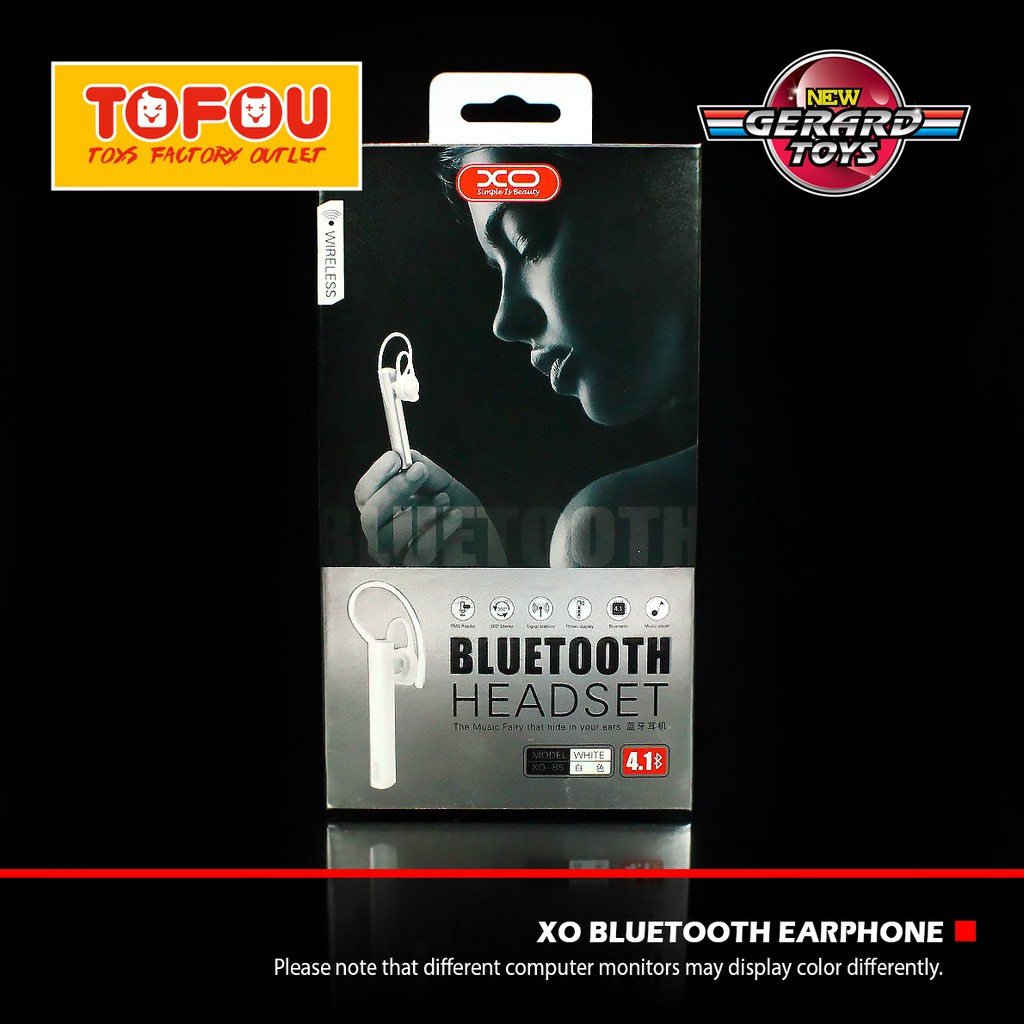 XO Bluetooth Handsfree Earphone B5 White Original Murah