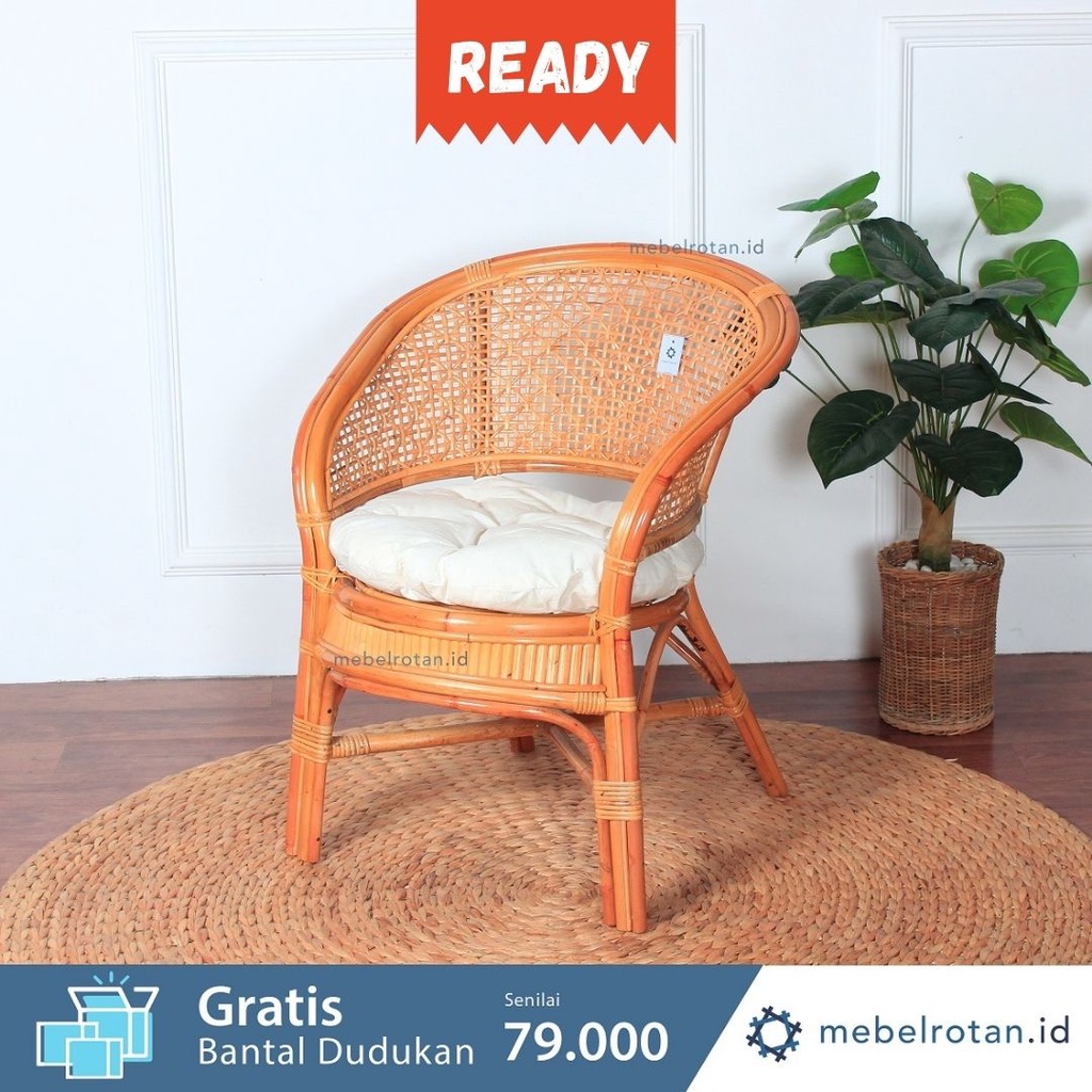 Jual Kursi Rotan Alami Rainbow Kursi Taman Kursi Teras Rotan