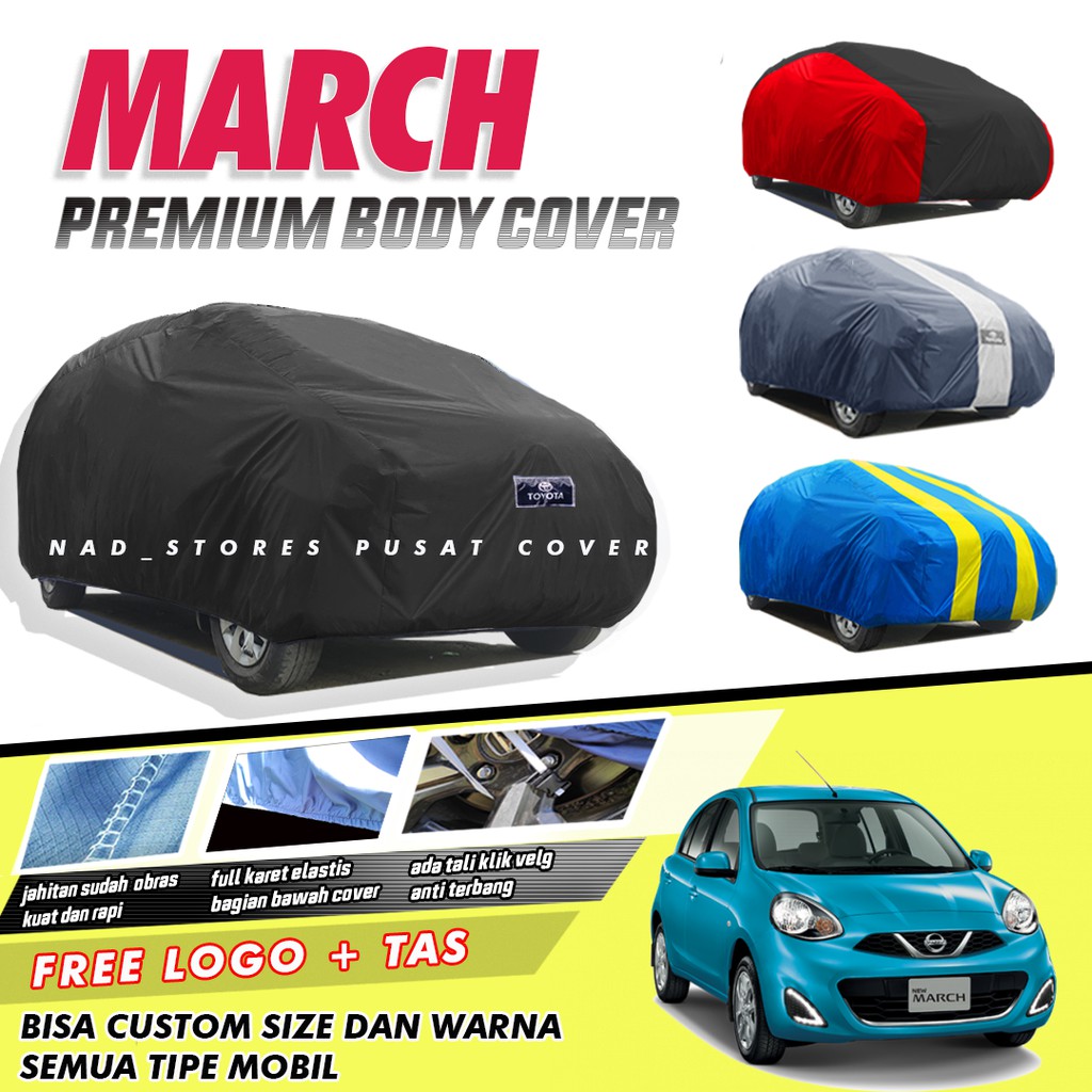 PREMIUM Body Cover March Sarung Mobil nissan march waterproof anti air