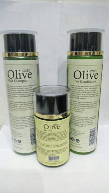 PAKET OLIVE HAIR SHAMPOO + CONDITIONER + TONIC BPOM PENYUBUR RAMBUT KOREA BPOM