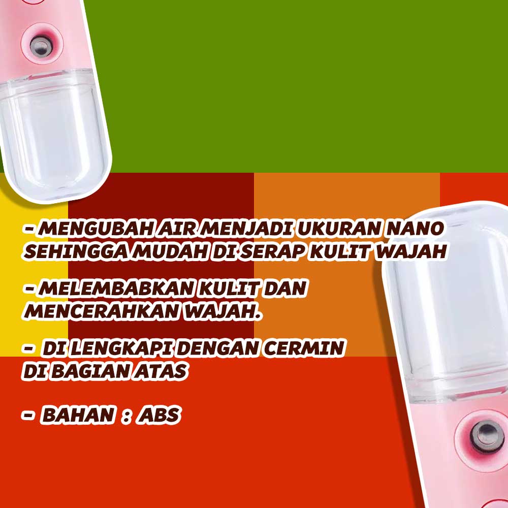 Nano Spray Perawatan Wajah Mini Portable USB Mist Sprayer Pelembab Wajah