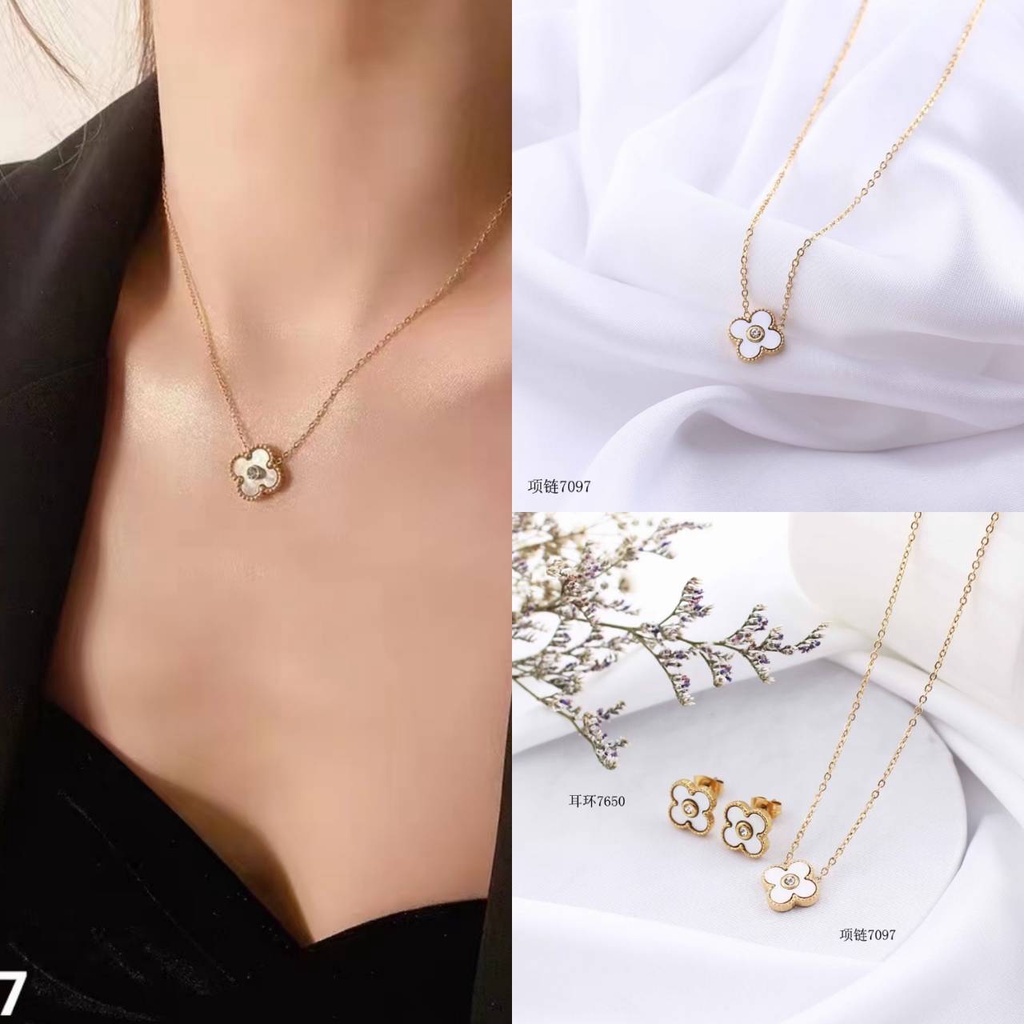 set perhiasan kalung dan anting lapis emas anti karat