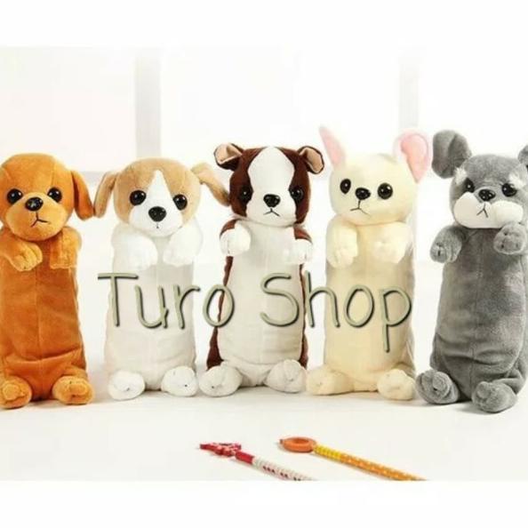 

Kotak pensil boneka anjing lucu unik tempat alat tulis