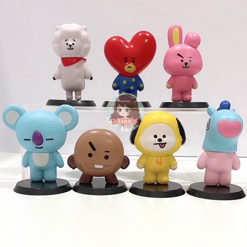 STAND FIGURE/ PANJANGAN FIGURAN/ FIGURINE/ FIGUR/ CAKE TOPPER/ BTS/ BT21 KPOP ARMY BANGTAN BOYS CUTE