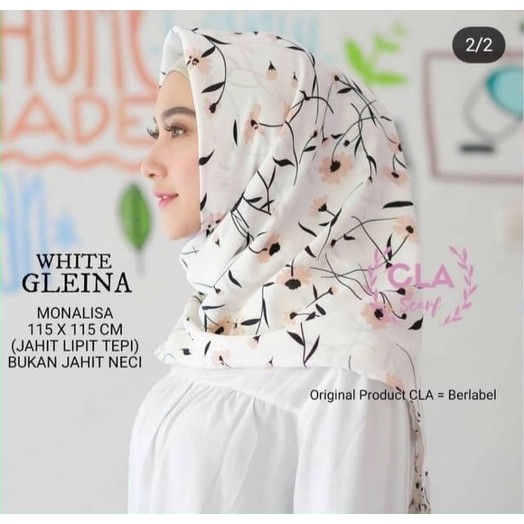 ✅ Gleina Square Segi Empat Satin Monalisa Max Gleina Jilbab Lembut Glenia Square Pink Brown Black