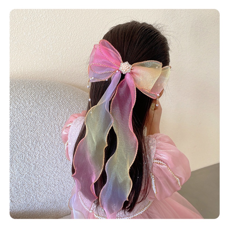 CHUBBI 22 Girls Bow Headband/Baby Girl Pearl Rumbai Jepit Rambut Dikepang/jepit anak perempuan/Aksesoris anak perempuan