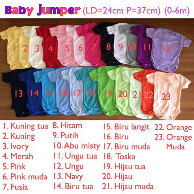 Jumper bayi polos/ baby jumper polos