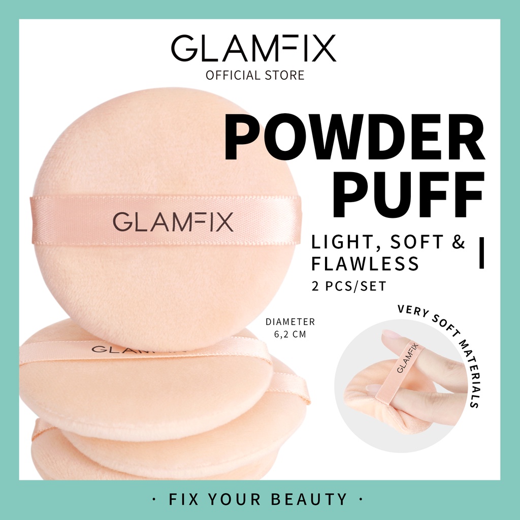 ⭐️ Beauty Expert ⭐️ GLAMFIX Camelia Loose Powder Puff _ Spons Bedak Tabur Isi 2pcs | GLAM FIX Beauty Tools by YOU