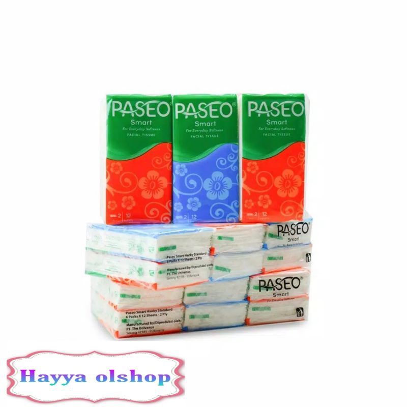 PASEO TISUE POCKET 2PLY 1PACK/6 PCS