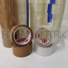 Lakban Bening 200YARD Isolasi Selotip Clear Tape 45Mm Daya Lengket Kuat Lakban Coklat