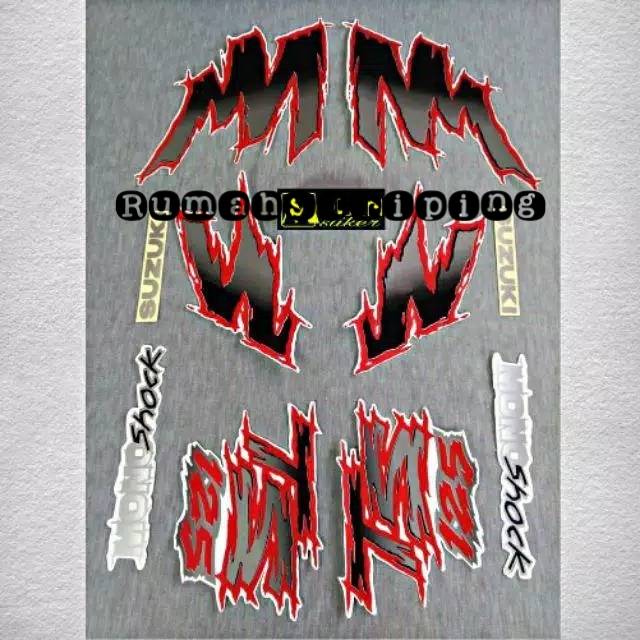 Sticker Striping Ori Motor Suzuki TS 125 Petir / Ts petir