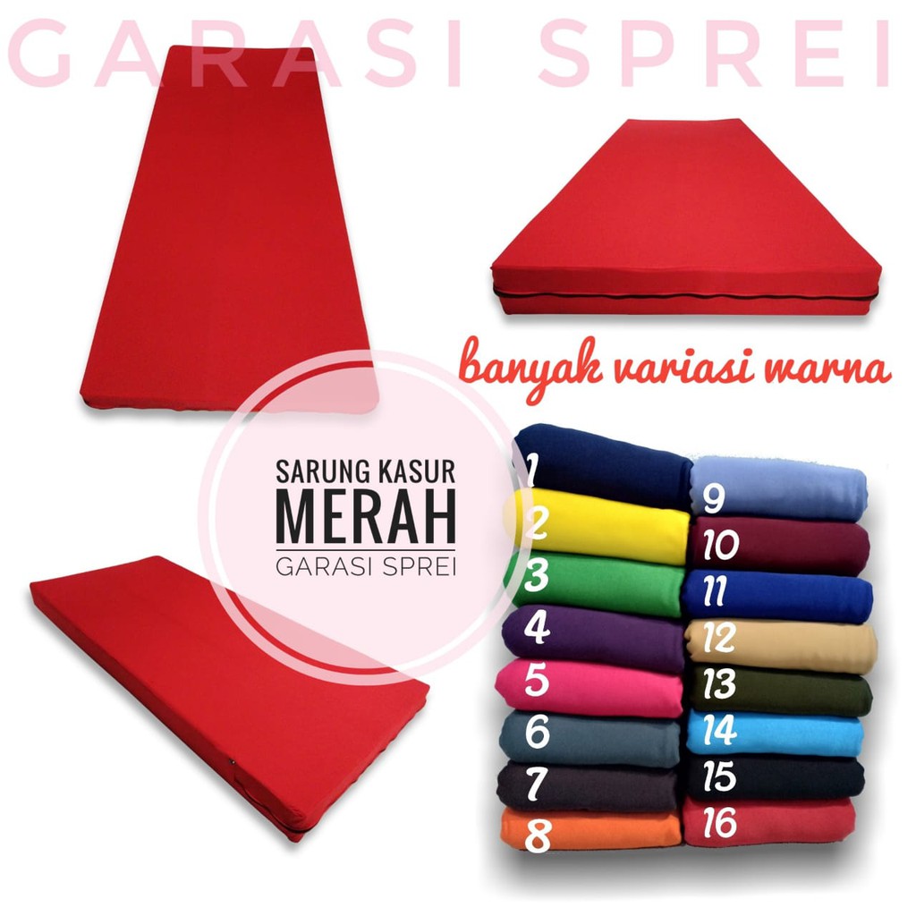 Sprei Resleting Kasur Ukuran 70x200x25-30 - Polos