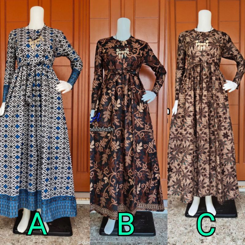 Gamis Batik Lasem Sriwijaya Shopee Indonesia