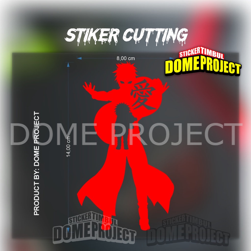 STIKER CUTTING ANIME GAARA SILUET