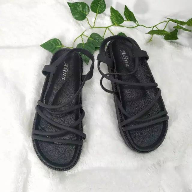 Restock Sendal Tali  Jelly ALINA  Wanita 1986 A4 