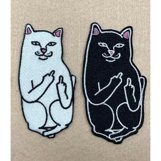 Iron Patch Applique Embroidery Cat Ripndip Logo Emblem 