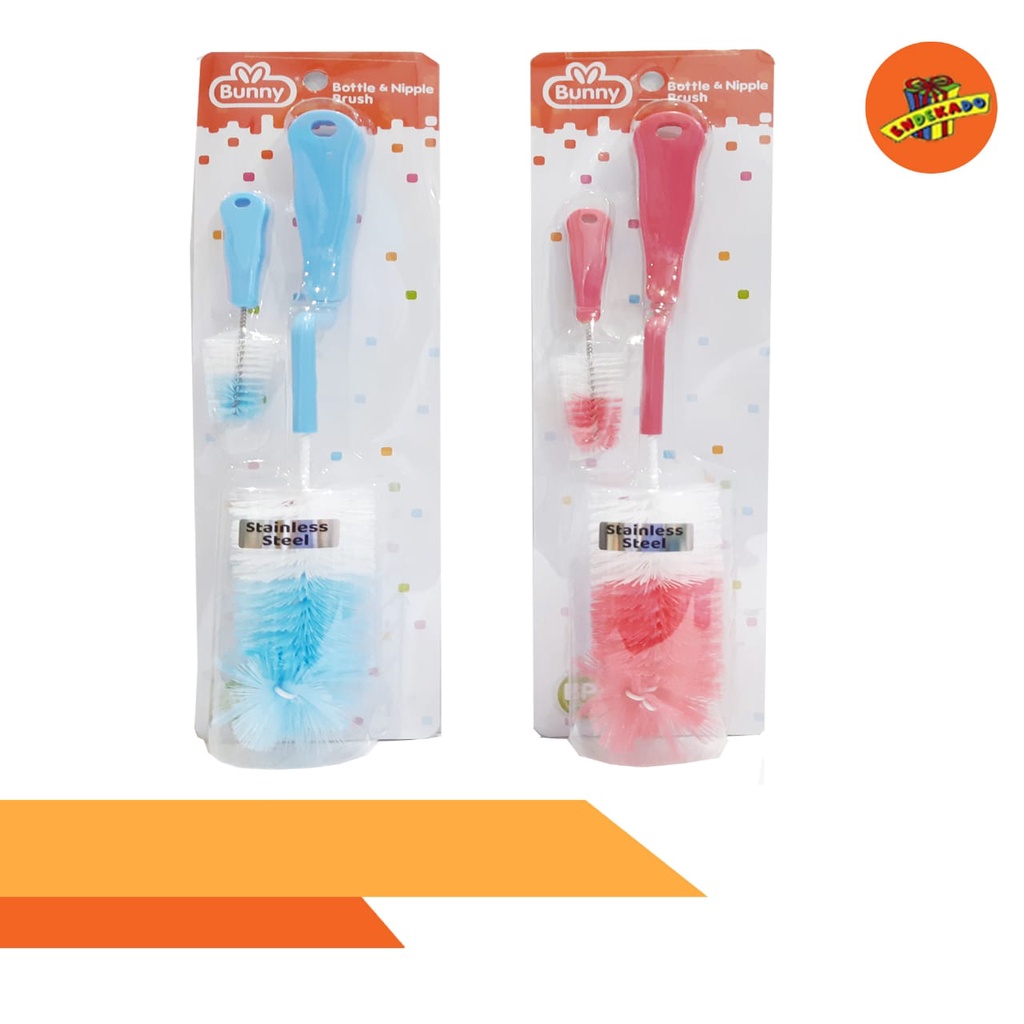 BUNNY BOTTLE &amp; NIPPLE BRUSH- Sikat Botol dan Dot Bayi