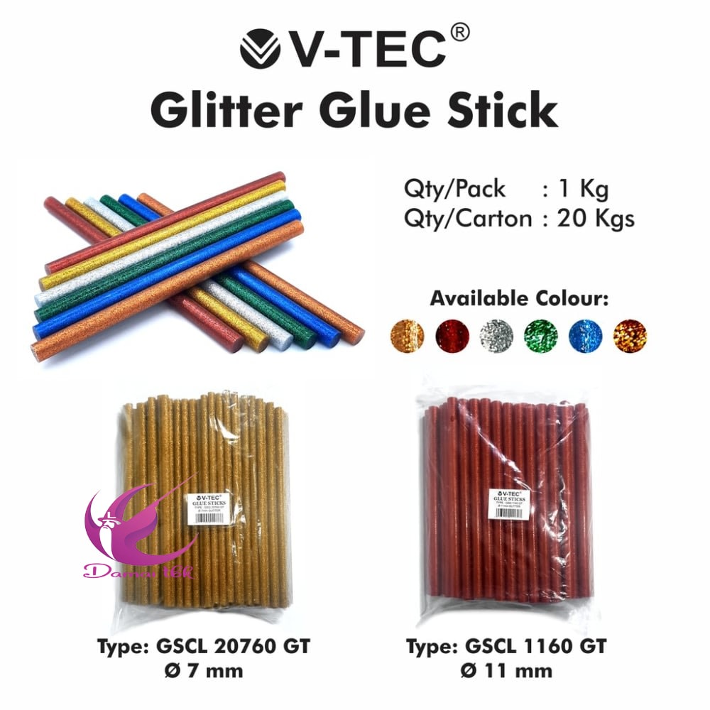 

Lem Tembak Lem Bakar V-Tec GLUE STICK GLITTER KEMASAN 1KG