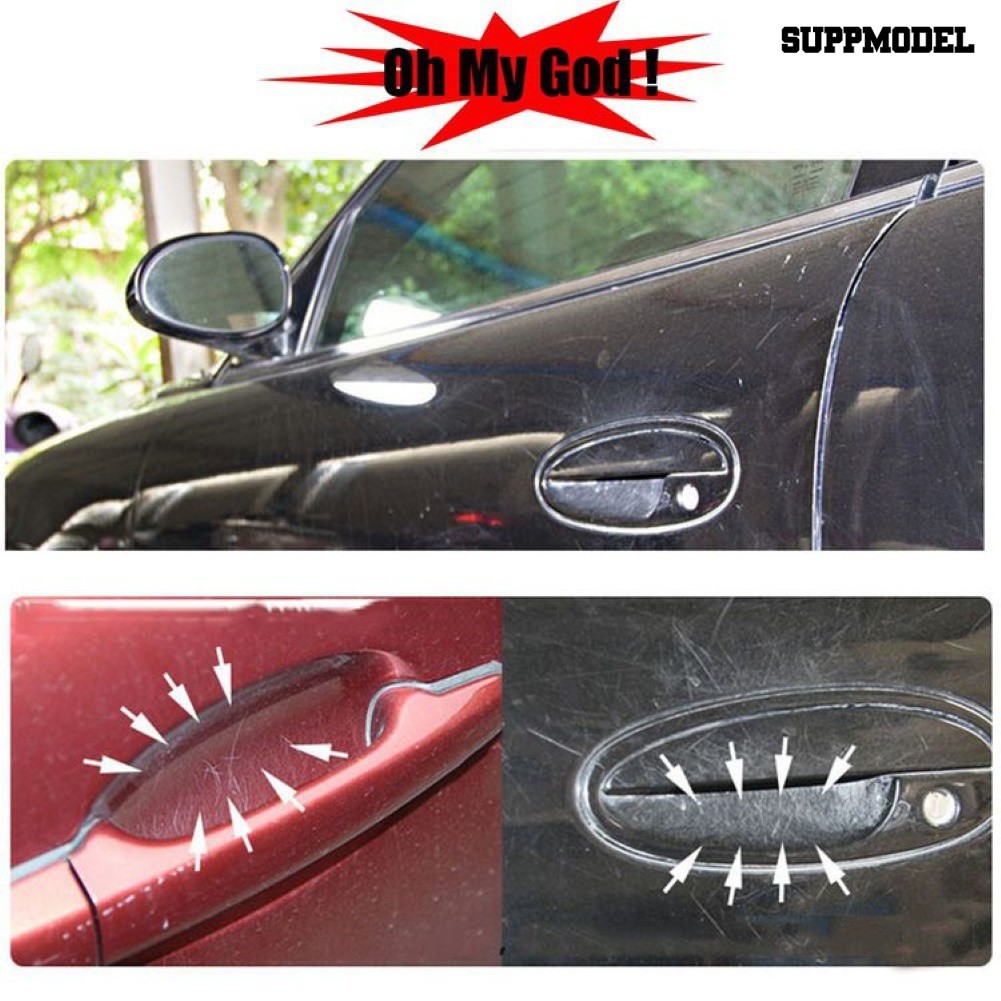 Supmodel 4pcs Film Pelindung Gagang Pintu Mobil Universal Anti Gores