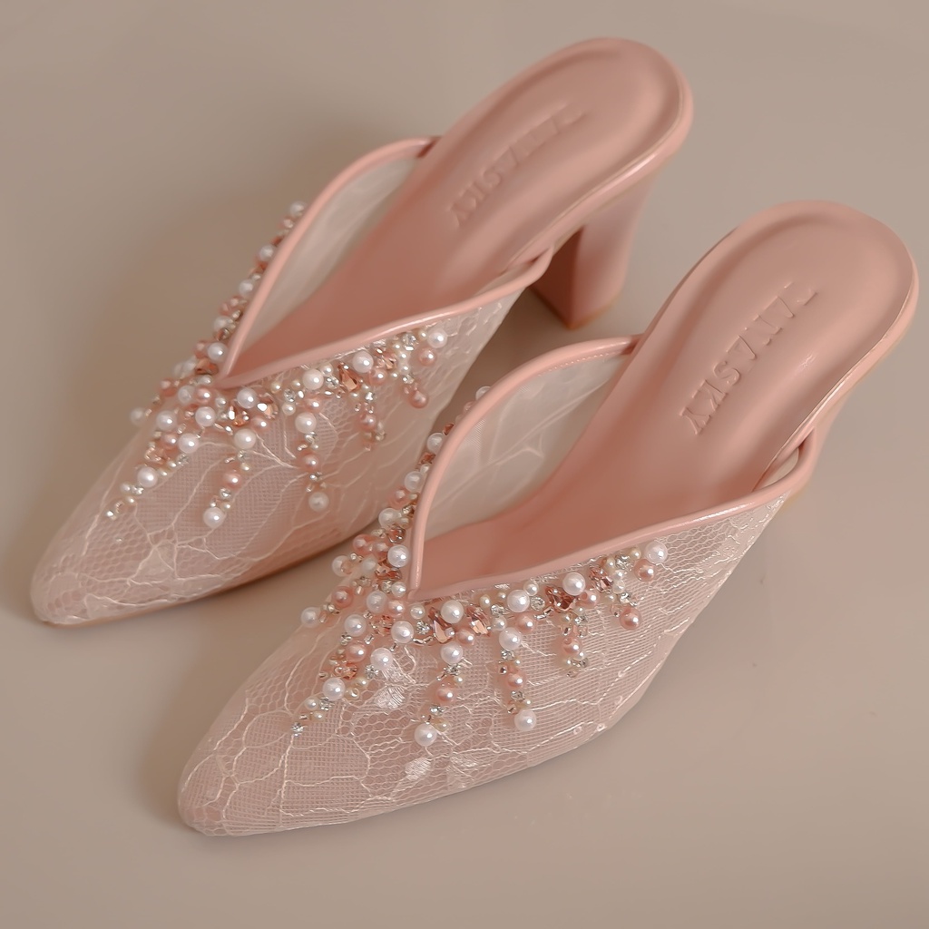 TANASKY - KIRANA - Sepatu Heels Wanita 7cm Block Heels - Wedding Shoes