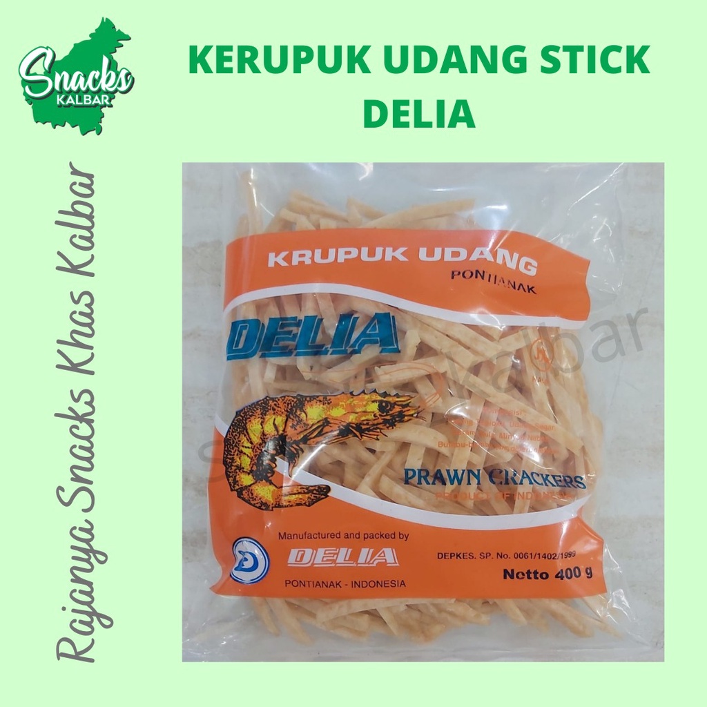 

Kerupuk / Krupuk Udang "DELIA" bentuk stik Khas Pontianak