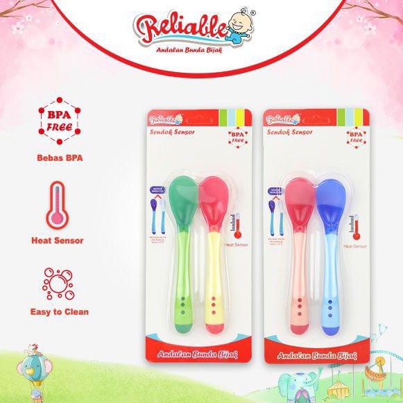 MOMS_ Sendok Sensor / Sendok Makan Bayi Silikon Mpasi Reliable