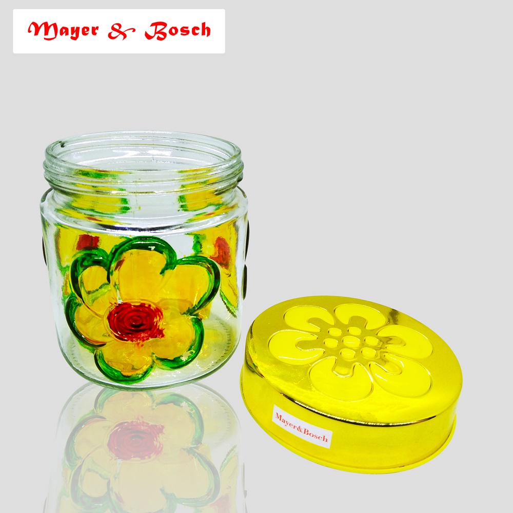 FM - Toples Kaca Mayer dan Bosch 3 in 1 Canister Motif + Rak