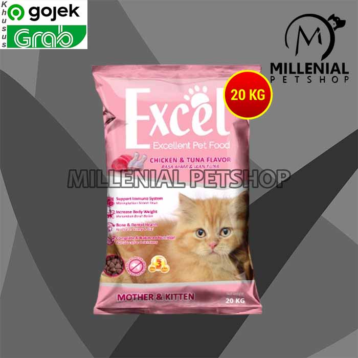 [GOSEND] Makanan kucing Excel 20kg excel karungan 20kg non repack repacking