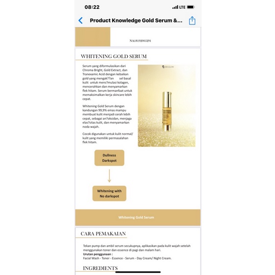 Ms Glow Gold Serum ORIGINAL